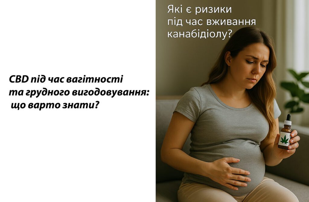 Жінка в період вагітності тримає живіт — ілюстрація до теми CBD під час вагітності, природна підтримка для майбутніх мам