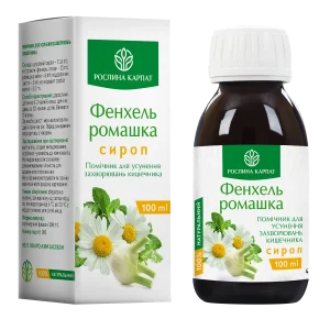 Сироп Фенхель-ромашка Рослина Карпат для травлення, флакон 100 мл